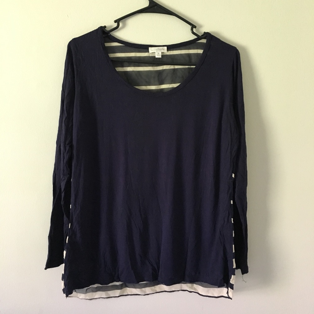 Charming Charlie navy blouse